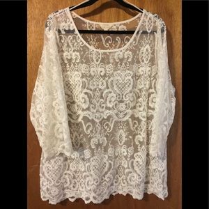 Dressy, sheer over-tunic, NWOT, size 2X